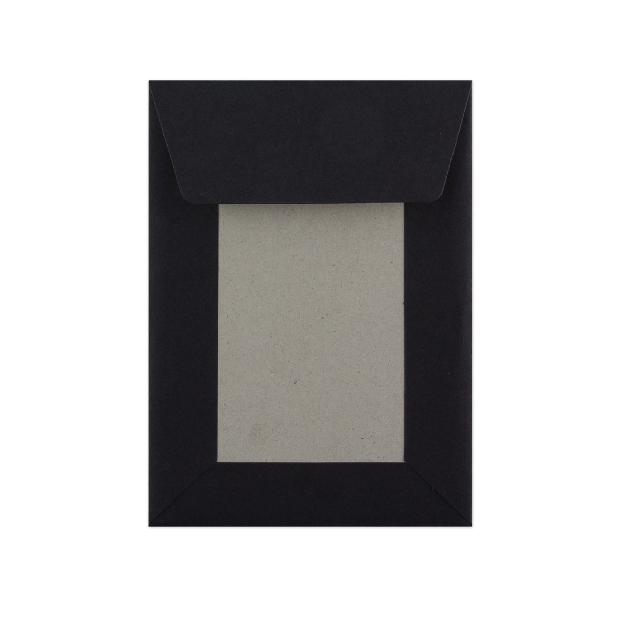 Čierna Obálka s Kartónovou Zadnou Stenou 162x114 mm (C6)