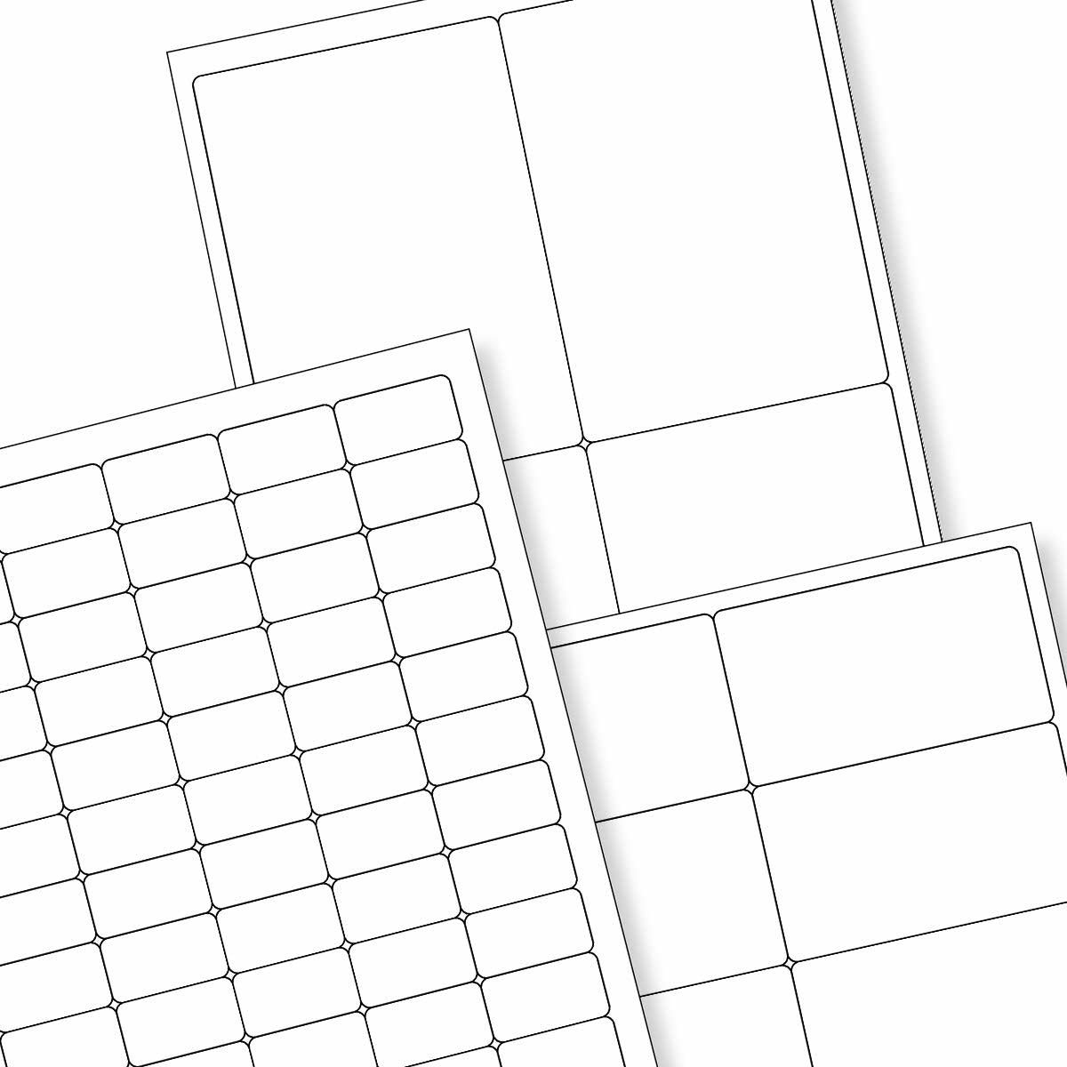 Biele samolepiace štítky