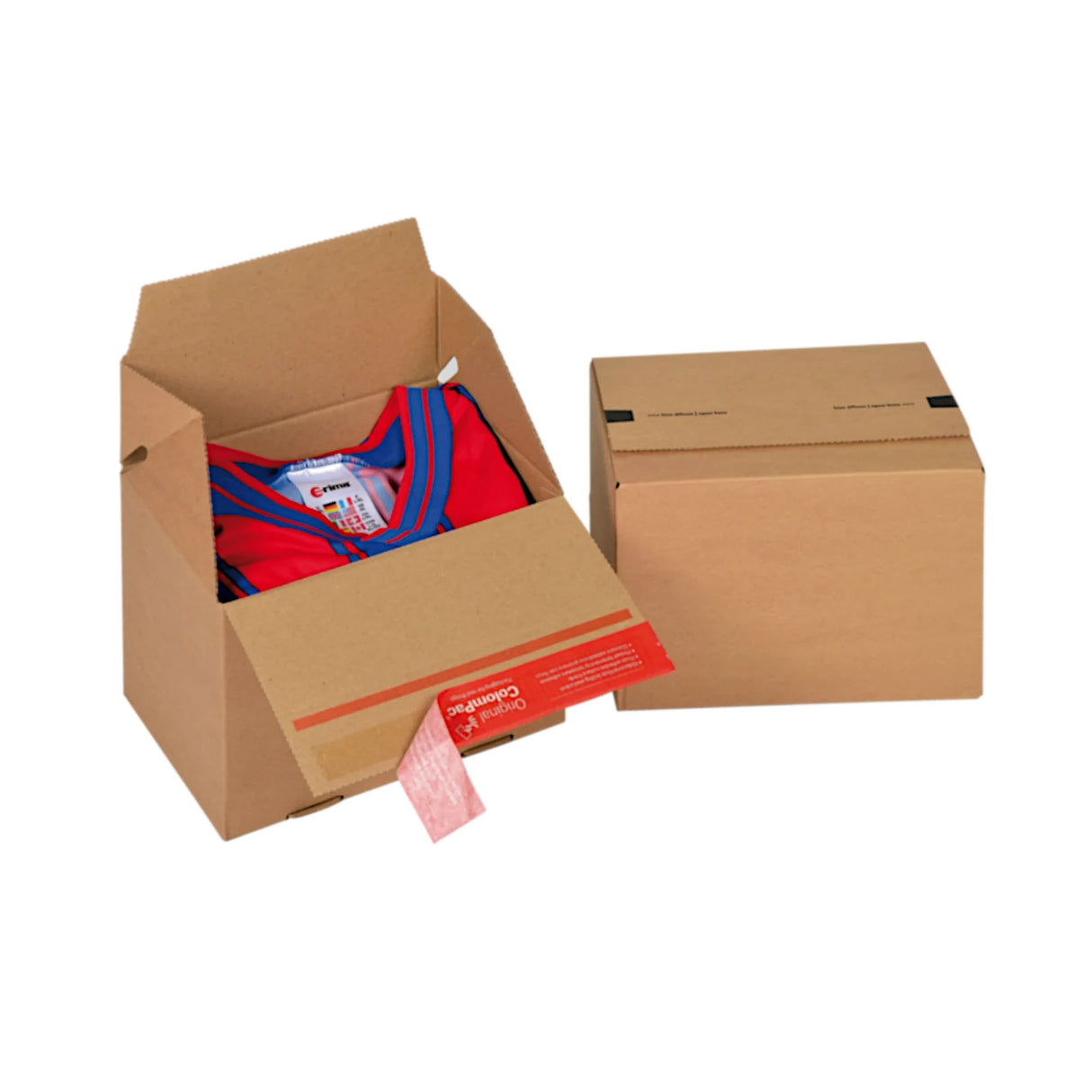 Kartónová krabica so samolepiacim prúžokom na prepravu