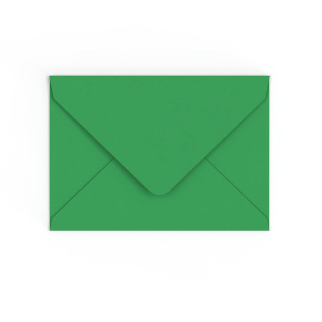 C6 Kelly Green British Made Gummed V-Flap Envelope (114 x 162mm)