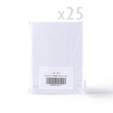 Biele trojité skladacie karty s kladivkovou štruktúrou a oválnym výrezom – balenie