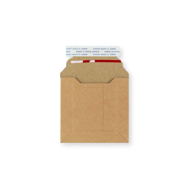 Manila Brown Peel & Seal Rigid Board Mailers Envelope (120 x 120mm)