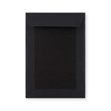 Úplne Čierna Obálka s Kartónovou Zadnou Stenou 229x162 mm (C5)