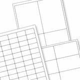 Biele samolepiace štítky